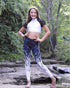Women's Yoga Pants Printed Running Tights,Workout Running Leggings Tummy Control